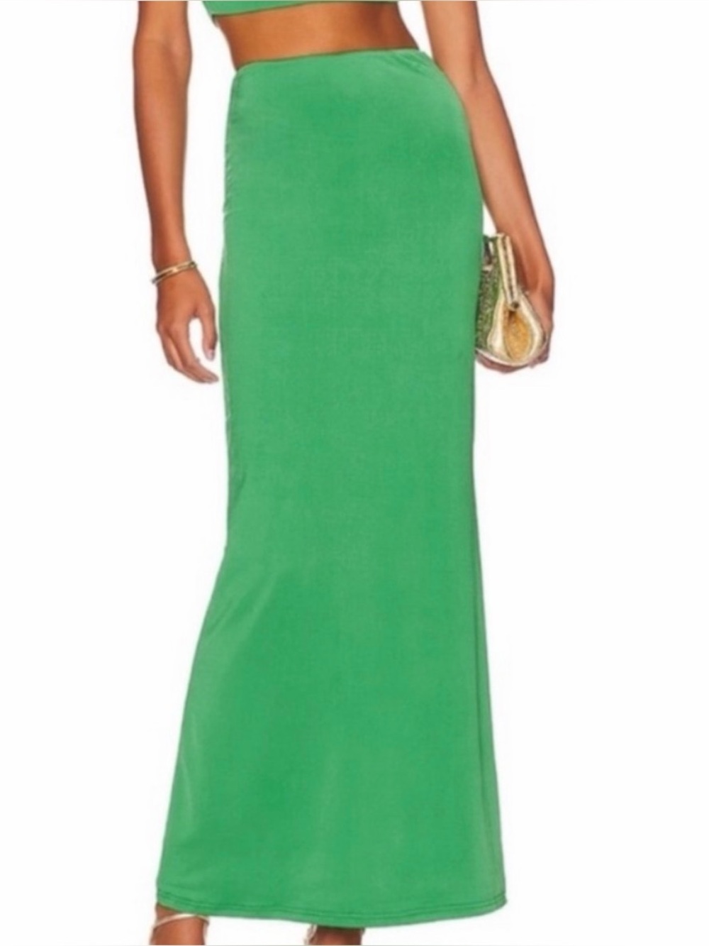 Remi x Revolve Kelly green maxi skirt sz S Length 41” waist 24” please read